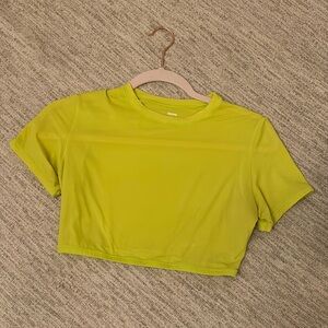 SKIMS FITS EVERYBODY SUPER CROPPED T-SHIRT | NEON LIME / M